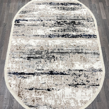 Турецкий ковер 40638A_COKME BEJ / LACIVERT ОВАЛ