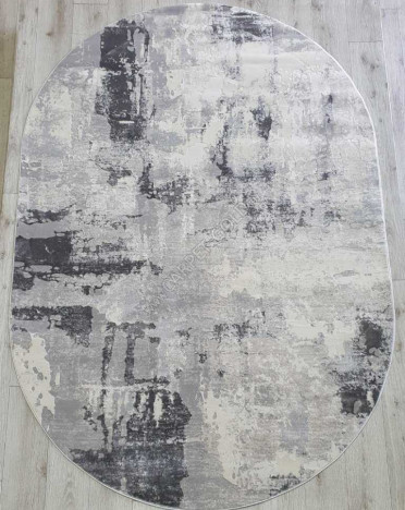 Турецкий ковер 36506A Amatis овальный (Reis) овальный овальный (Акрил, серый) овальный