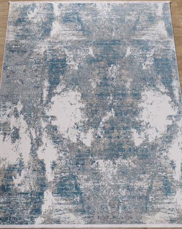 Ковер российский 27704-23318 Лакшери (Полиэстер, серый, голубой)