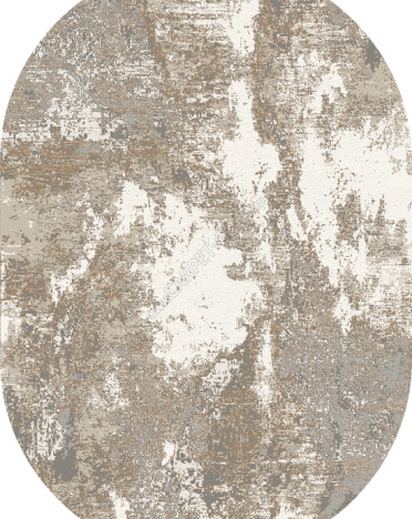 Ковер российский 27704-23328 Лакшери (Полиэстер, бежевый, серый) овальный