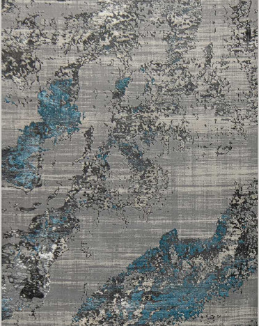 Ковер турецкий 38637A Eliza (полиэстер хит сет, синий, серый)