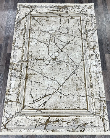 Ковер турецкий 16165-1 Gordion (Полиэстер хит-сет, бежевый, серый)