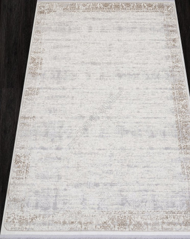 Ковер турецкий 07402A ASADU (Полиэстер хит-сет, кремовый)