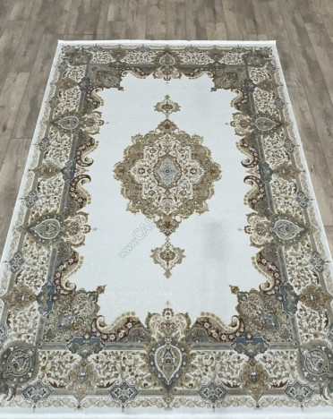 Ковер турецкий TD81H Elexus Olimpos (Бамбуковый шелк, бежевый, серый)