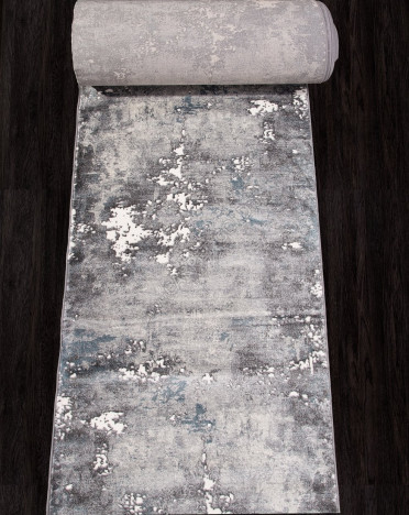 Ковер дорожка российская D996 Меринос (PP Heatset Высокоплотный, серый)