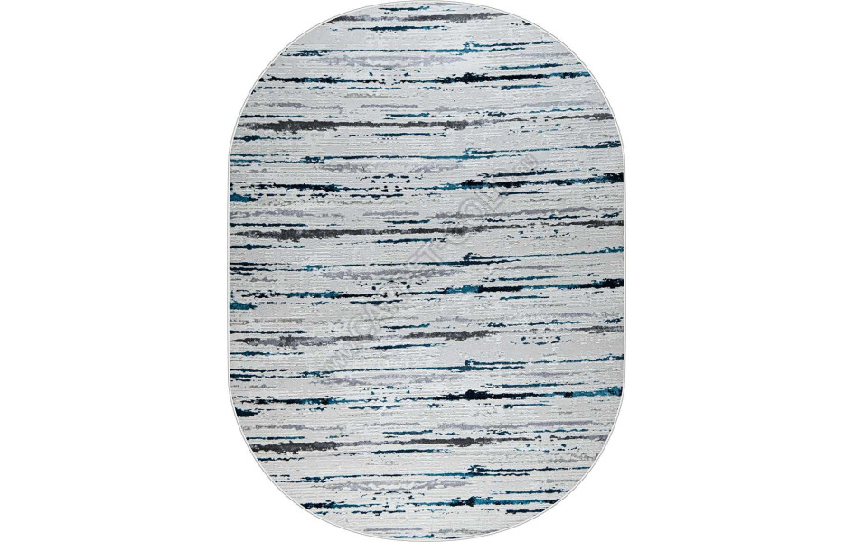 38462A OVAL BLUE FLS / L.GREY Kleopatra