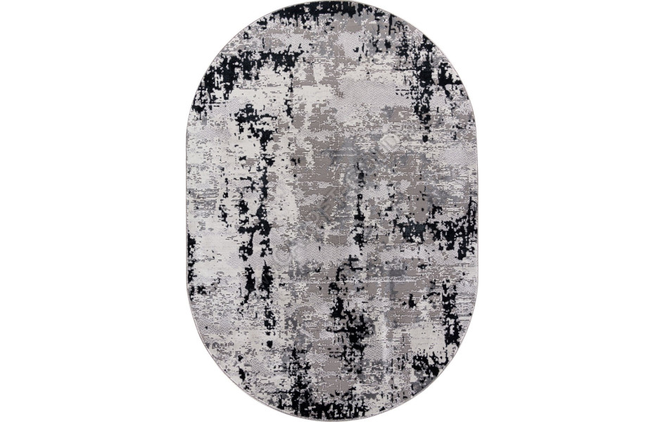 Ковер F282 - DARK GRAY - Овал - коллекция PALERMO